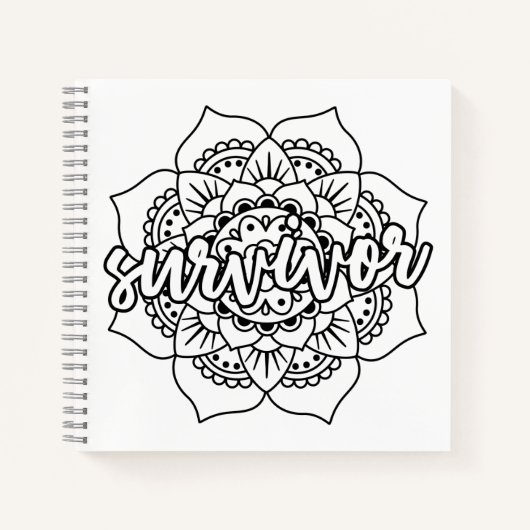 Cancer Survivor Mandala Journal Notitieboek (Voorkant)