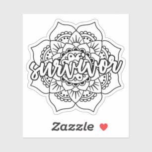 Cancer Survivor Mandala Sticker
