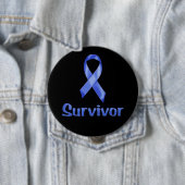 Cancer Survivor Navy Ronde Button 4,0 Cm (In situ)