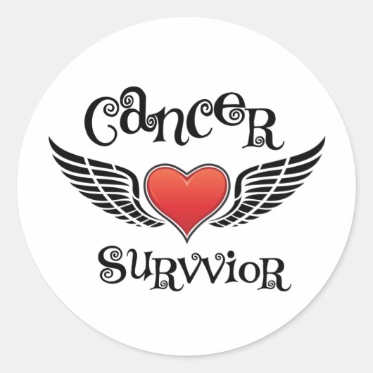 Cancer Survivor Ronde Sticker (Voorkant)