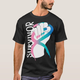 Cancer Survivor Schildklierkanker Awareness Month T-shirt