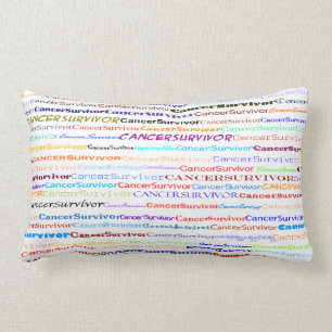 Cancer Survivor Text Design II Lumbar Pillow Kussen