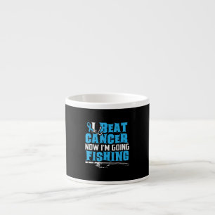 Cancer Survivor Vissen Gift T-shirt I Beat Cancer Espresso Kop