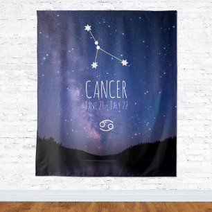 Cancer Tapisserie d'Astrologie Personnalisée
