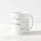 Cancer - tasse personnalisée de zodiaque (Devant droit)