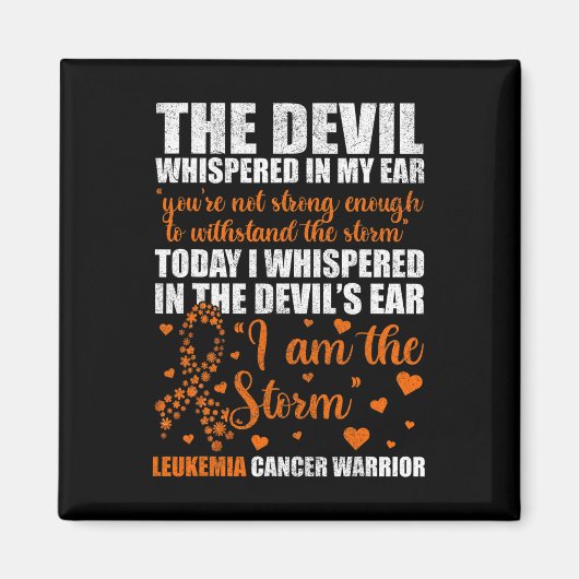 Cancer Warrior Leukemie Awareness Month Warrior Magneet (Voorkant)