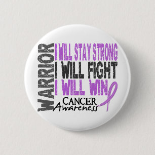 Cancer Warrior Ronde Button 5,7 Cm