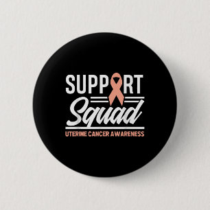 Cancer Warrior Support Squad Baarmoederkanker Awar Ronde Button 5,7 Cm