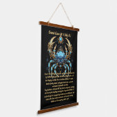 Cancer Zodiac Art Hangend Wandkleed (Gebogen)