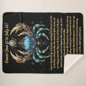 Cancer Zodiac Art Sherpa Deken (Voorkant (horizontaal))