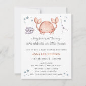 Cancer Zodiac Baby Shower Invitation (Devant)