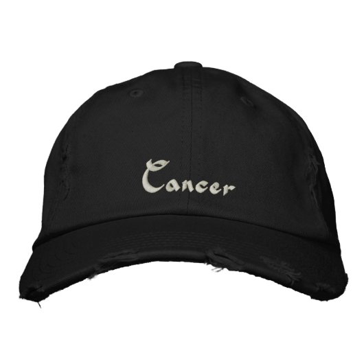 Cancer Zodiac Brodé Casquette / Casquette (Devant)
