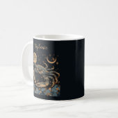 Cancer Zodiac Crabe Horoscope Panneau Café Mug (Devant gauche)