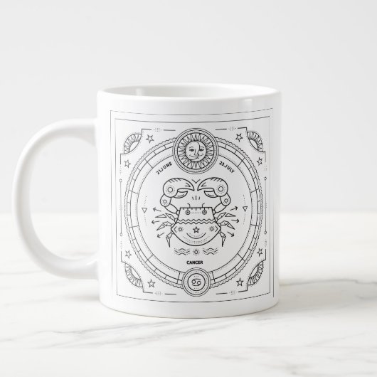 Cancer Zodiac Custom Anniversaire Mug (Gauche)