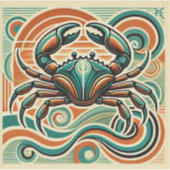 Cancer Zodiac Custom-Cut Vinyl Sticker (Voorkant)