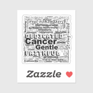Cancer Zodiac Mot Cloud Inspiration Viynl Sticker