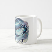 Cancer Zodiac Mug - Dreamy & Celestiy Design ♋ 🌙 (Devant droit)