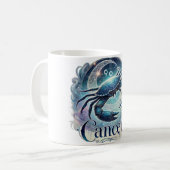 Cancer Zodiac Mug - Dreamy & Celestiy Design ♋ 🌙 (Devant gauche)