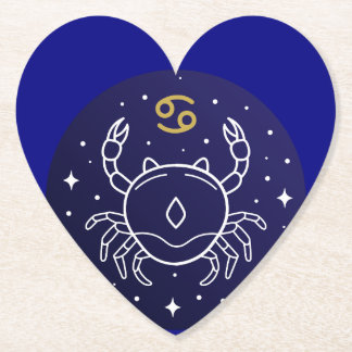 Cancer Zodiac Sign Minimalist Art Kartonnen Onderzetters