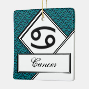 Cancer Zodiac Symbol Standard by Kenneth Yoncich Keramisch Ornament