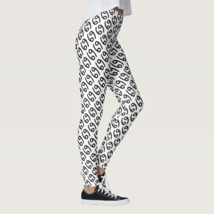 Cancer Zodiac Symbol Standard by Kenneth Yoncich Leggings