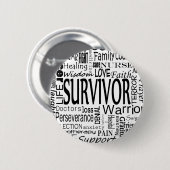 CancerWords Ronde Button 5,7 Cm (Voorkant /achterkant)