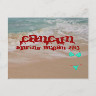 Cancun 2013 Spring Break Beach Waves Briefkaart