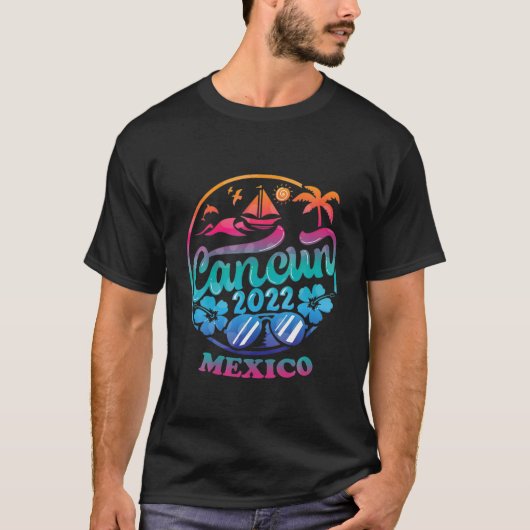 Cancun 2022 Matching Cool Glasses Funny T-shirt (Voorkant)