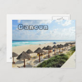 Cancun Beach Oceanfront Waves Tourist Briefkaart (Voorkant / Achterkant)
