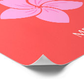 Cancun, Cancun Reiskunst, Preppy, Roze, Rood Poster (Hoek)