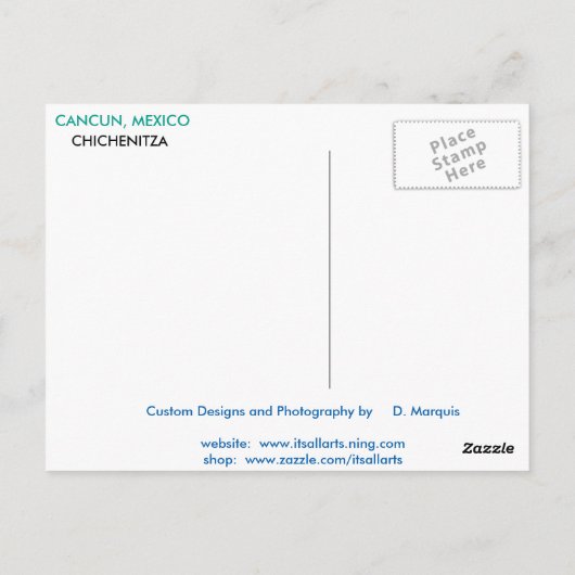 CANCUN CARTE POSTALE N° 4 (Dos)