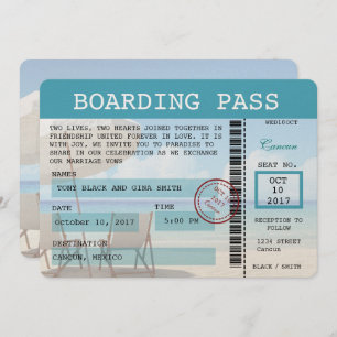 Cancun épousant l'invitation de carte