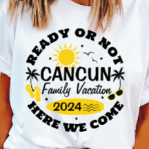  Cancun Familie Vakantie T-shirt