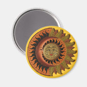 Cancun Mayan Moon en Sun Magnet Magneet (Voorkant / Achterkant)