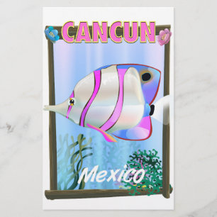 Cancun Mexicaanse tropische reisposter Briefpapier
