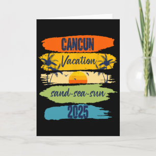 Cancun Mexico 2025 Zomer Vakantie Matching Familie Kaart
