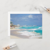Cancun Mexico Beach Briefkaart (Voorkant / Achterkant in situ)