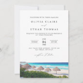 Cancun Mexico Beach Destination Wedding Kaart (Voorkant)