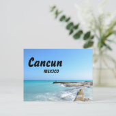 Cancun Mexico Beach Resort Clear Ocean Water Briefkaart (Staand voorkant)