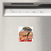 Cancun Mexico Beach Scene Design Magneet (Insitu (Vaatwasser))