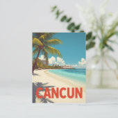  Cancun Mexico Beach Travel Briefkaart (Staand voorkant)