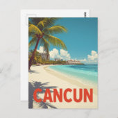  Cancun Mexico Beach Travel Briefkaart (Voorkant / Achterkant)