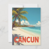  Cancun Mexico Beach Travel Briefkaart
