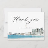 CANCUN Mexico Beach trouwfoto dank u kaart (Voorkant)