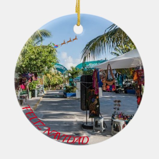 Cancun Mexico Ceramic Ornament (Achterkant)