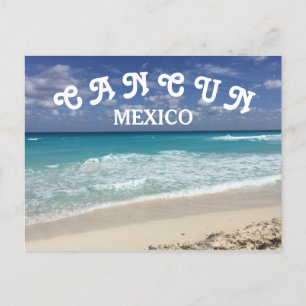 Cancun Mexico Clear Water Caribbean Beach Briefkaart
