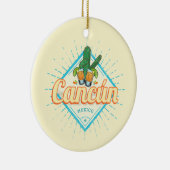 Cancun Mexico Dancing Cactus  Tequila Keramisch Ornament (Rechts)