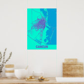 Cancun - Mexico Galaxy City Map Poster (Keuken)