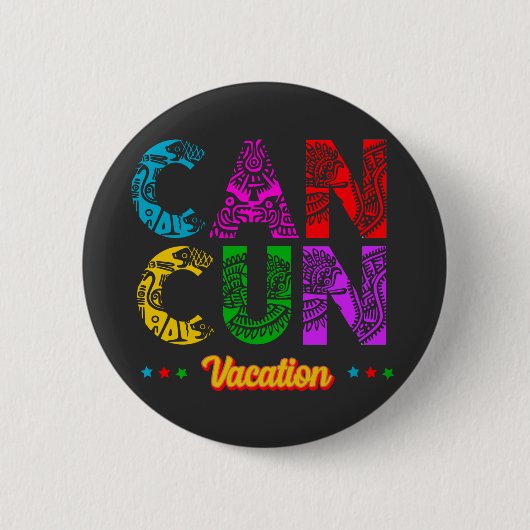Cancun Mexico Group Vacation Adventure Ronde Button 5,7 Cm (Voorkant)