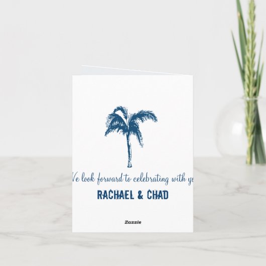 Cancun Mexico Paspoort Trouw Uitnodiging (Achterkant)